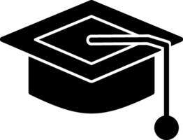 Graduate Cap Glyph Icon vector