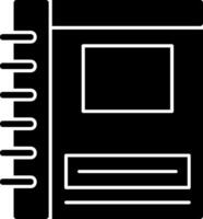 Notebook Glyph Icon vector