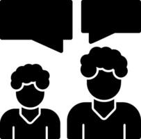 Discussion Glyph Icon vector