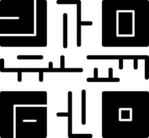 QR Code Glyph Icon vector