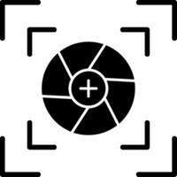 Camera Frame Glyph Icon vector