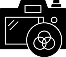 Camera Filter Glyph Icon vector
