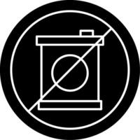 No Fossil Fuels Glyph Icon vector