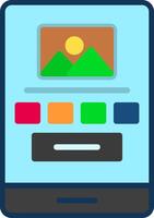 High Fidelity Wireframe Flat Icon vector