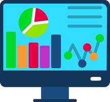 Web Analytics Flat Icon vector