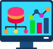 Data Driven Flat Icon vector