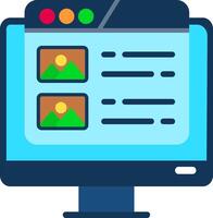 Landing Page Flat Icon vector