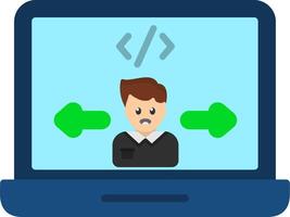 End Users Flat Icon vector