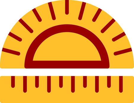 Protractor Flat Icon vector