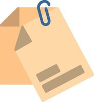 Attached File Flat Icon vector