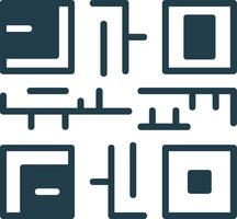QR Code Flat Icon vector