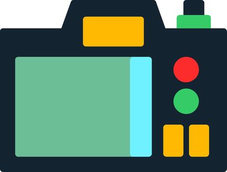 Back Camera Flat Icon vector