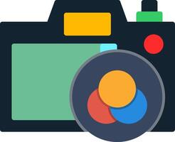 Camera Filter Flat Icon vector