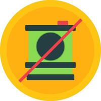No Fossil Fuels Flat Icon vector