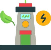 Tidal Power Flat Icon vector