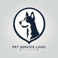 Pet service logo template, illustration vector