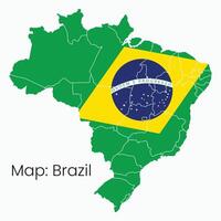 Map Brazil. High quality map Brazil with provinces on transparent background for your web site design, logo, app, UI. Stock . vector
