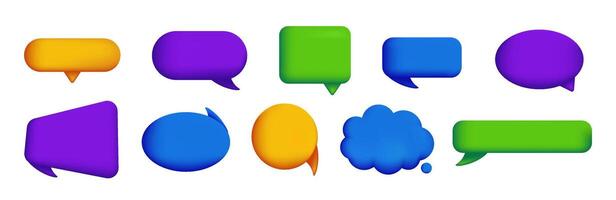 Colorful speech bubble for comments and review. vector