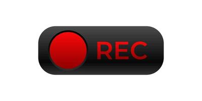 Rec indicator for live recording. vector