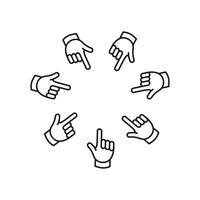Finger circle frame. vector