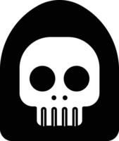 A skull with a hat on top of it vector