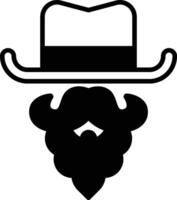 A man with a mustache and a hat vector