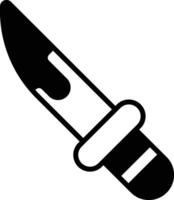 A toy knife with a handle in line style. vector