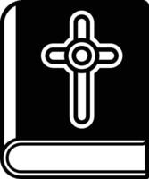 A cross is drawn on a book cover vector