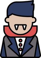 A vampire with a red cape and a red collar vector
