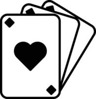 Three cards with a heart on them vector