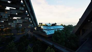 Innovative architectural design featuring modern buildings in a natural setting video