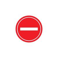 DO NOT ENTER sign in red circle. . vector