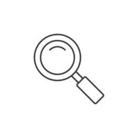 Magnifying glass line icon. Simple outline style. sign, linear pictogram isolated on white background. Logo illustration design. vector