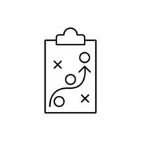 strategy plan thin line icon vector