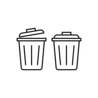 Trash icon for web and mobile app. trash can icon. delete sign and symbol. vector