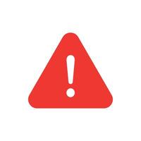 caution, exclamation mark white red color vector