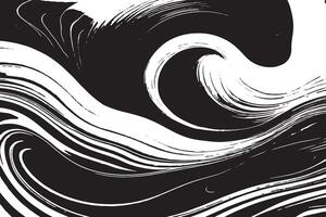 Black abstract texture pattern on white background for unique overlay designs. vector