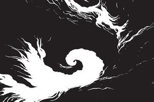 White canvas featuring black abstract texture details for textured backgrounds. vector