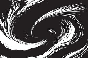 Black abstract textured shapes on white surface for bold background designs. vector
