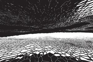 Black abstract texture on white with monochrome overlay vector