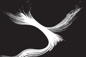 White background with black abstract texture accents for artistic overlays. vector