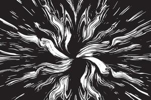 Black abstract texture patterns on white background for artistic layering. vector