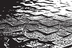 Abstract black and white texture overlay for background designs vector