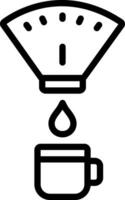 Black line icon for filter vector