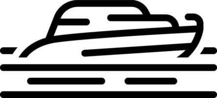 Black line icon for yatch vector
