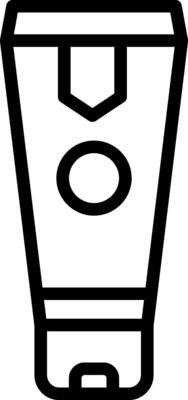 Black line icon for cream
