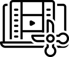 Black line icon for call vector
