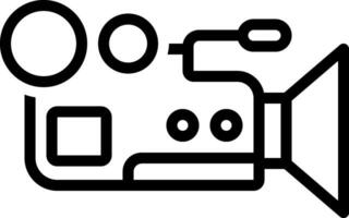 Black line icon for camera vector