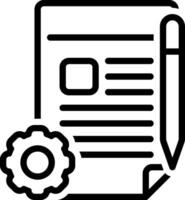 Black line icon for project vector
