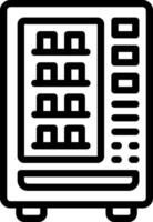 Black line icon for vending machine vector
